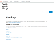 Tablet Screenshot of electricvehiclewiki.com